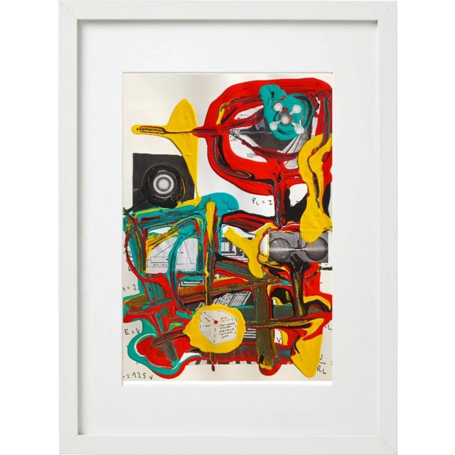 Set of 6 - 11.5' X 14' Framed Abstract Acrylic Paintings 'The Physics' #2 by Diane Grant For Sale - Image 4 of 11