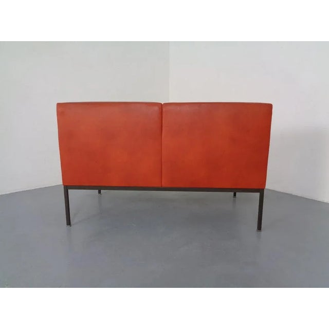 Orange Minimalist 2-Seater Bench, Germany, 1960s For Sale - Image 8 of 12