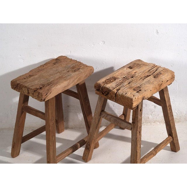 Antique Wooden Stools, 1900s, Set of 2 For Sale - Image 4 of 11