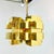 1970s Curtis Jeré Brass Cubist Cubist Chandelier, Signed For Sale - Image 9 of 14