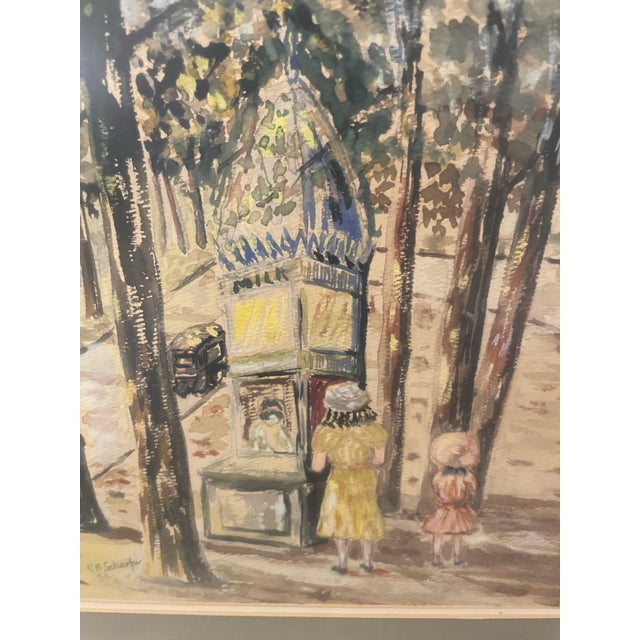 Rockwell B. Schaefer Framed Watercolor For Sale - Image 4 of 7