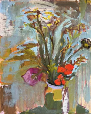 Blue Giclee Print of "Petals" by Artist Shann Spishak