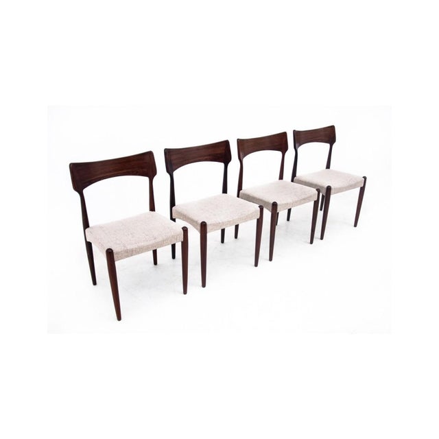 Mid-Century Modern Vintage Rosewood Chairs by Bernhard Pedersen & Son, Denmark, 1960s, Set of 4 For Sale - Image 3 of 13