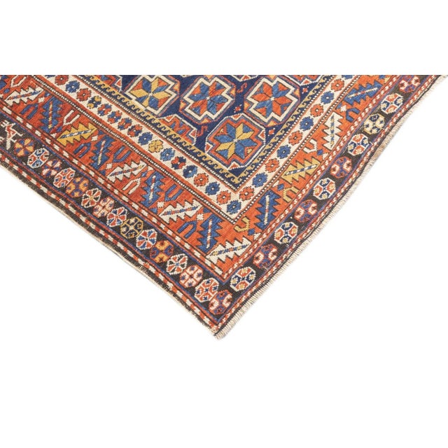 Textile Late 18th Century Antique Caucasian Shirvan Rug 3'8'' x 5'8'' For Sale - Image 7 of 12