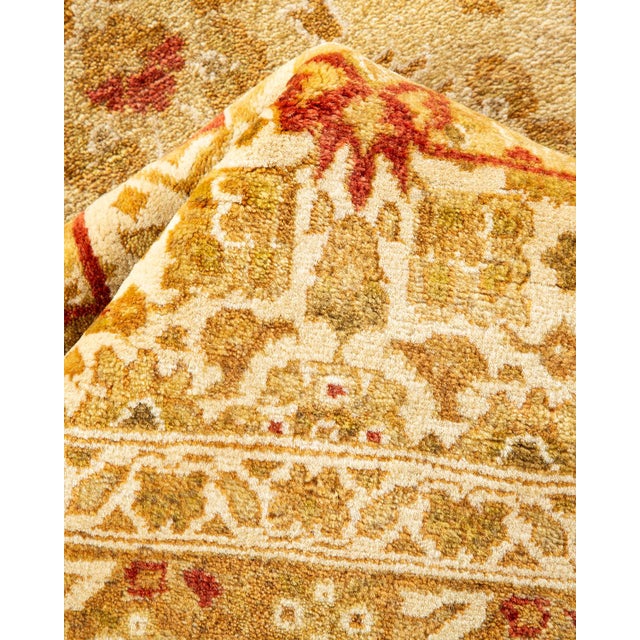 Textile Mogul, One-of-a-Kind Hand-Knotted Area Rug - Yellow, 8' 1" x 10' 2" For Sale - Image 7 of 8