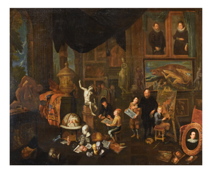 After Gerard Thomas, The Artist's Studio, 1700, Oil on Canvas
