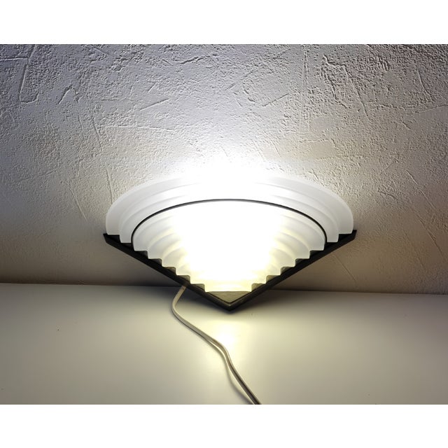 Italian Wall Sconces in Glass, 1980s, Set of 2 For Sale - Image 6 of 12