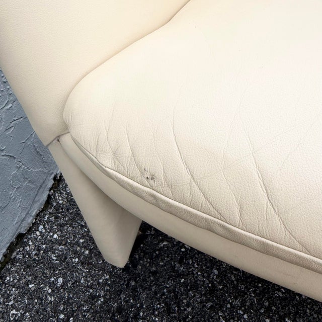 1980s Vintage Postmodern Faux Leather Club Chairs on Caster by Thayer Coggin - A Pair For Sale - Image 5 of 7