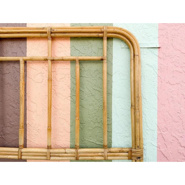 Palm Beach Regency Chic Rattan King Headboard For Sale - Image 10 of 11