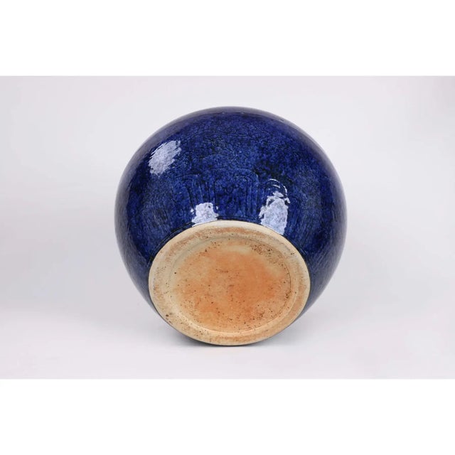 Blue Early 20th-Century Chinese Cobalt-Blue-Glazed General Jar For Sale - Image 8 of 9