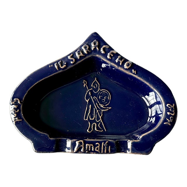 Amalfi Coast Italian Pottery Hotel Ashtray For Sale