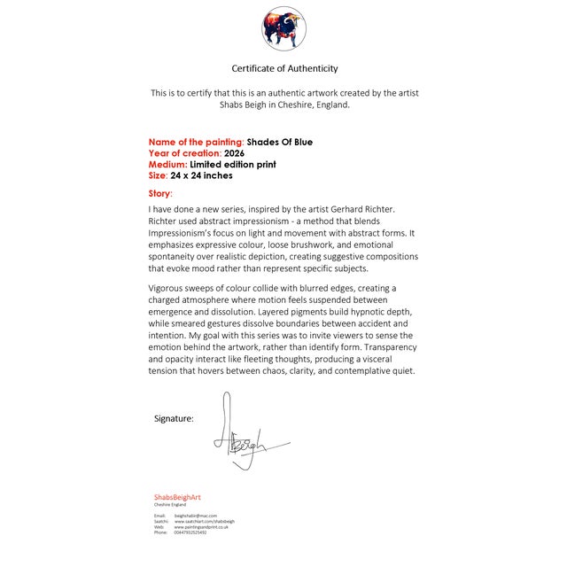 2020s Shades of Blue - Limited Edition Print For Sale - Image 5 of 5