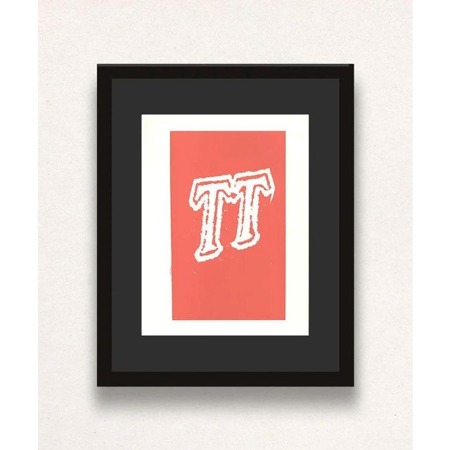David Hockney, T from Hockneys Alphabet, Lithograph, Framed For Sale - Image 4 of 4