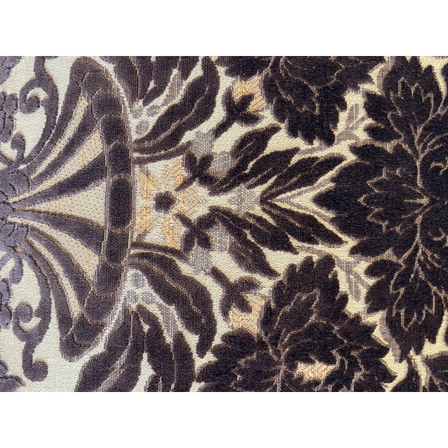 Reduced-Vintage 22” Italian Fortuny Velvet Feather Down Pillows Pair For Sale In Miami - Image 6 of 7
