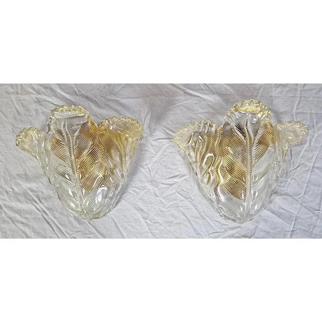Murano Glass Wall Lights, 1950s, Set of 2 For Sale - Image 3 of 6