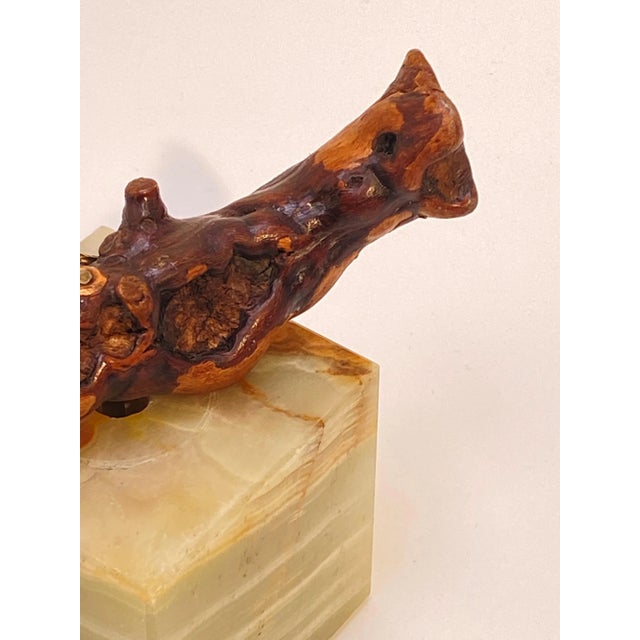 Vintage Brown and White Corkscrew in Wood, Italy For Sale - Image 4 of 9