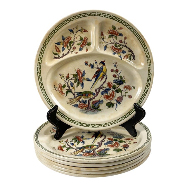 Antique Villeroy & Boch Mettlach Rouen Grill Sectioned Plate For Sale