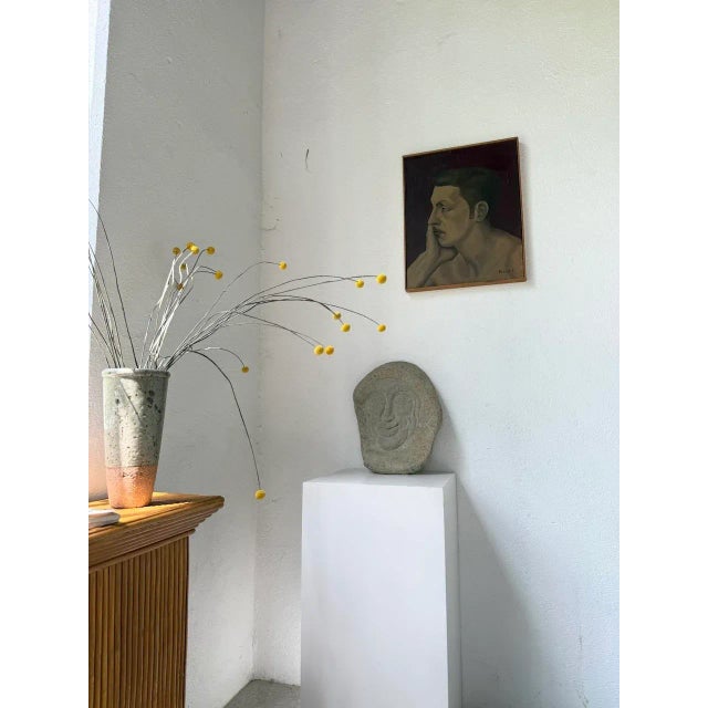 Stone Sculpture Face, 1950 For Sale - Image 4 of 18