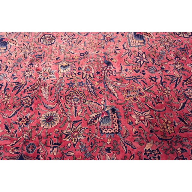 Traditional Nazmiyal Collection Large Antique Persian Kashan Rug For Sale - Image 3 of 7
