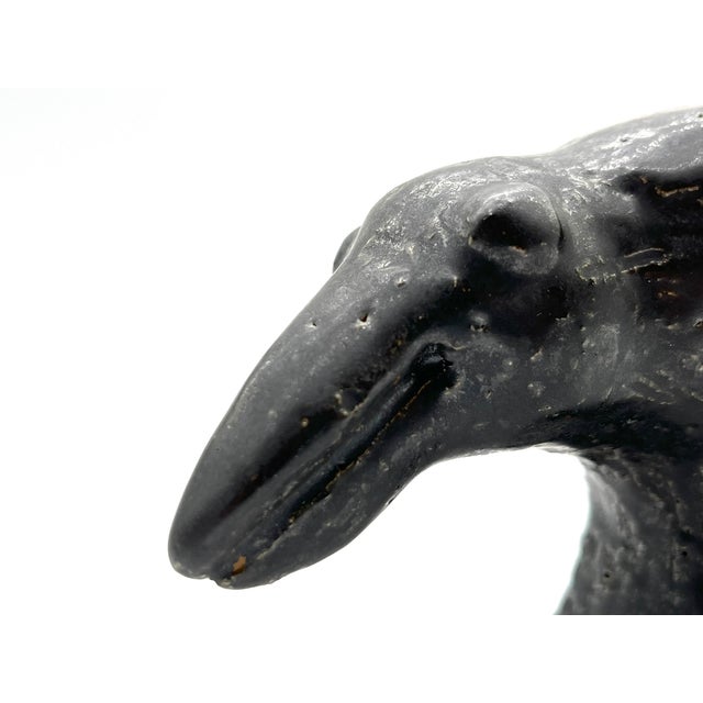 Vintage Ceramic Black Bird Sculpture by Ueli Schmutz, 1970s For Sale - Image 9 of 15
