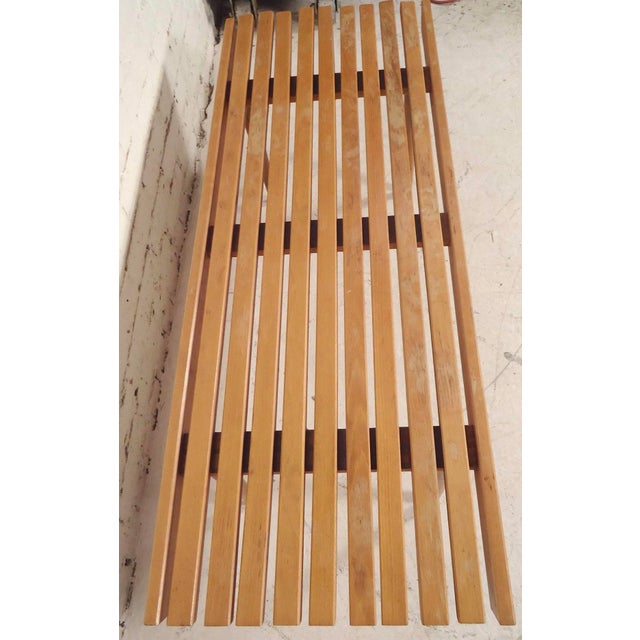 Mid-Century Modern Slat Bench / Table For Sale - Image 4 of 5