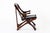 Wood Mid Century Rosewood & Black Leather Folding Lounge Chair by Don Shoemaker For Sale - Image 7 of 14