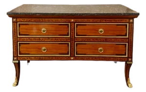 Continental Inlaid Mahogany Commode