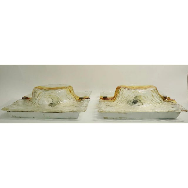 Murano Sconces Attributed to Mazzega - A Pair For Sale - Image 12 of 13