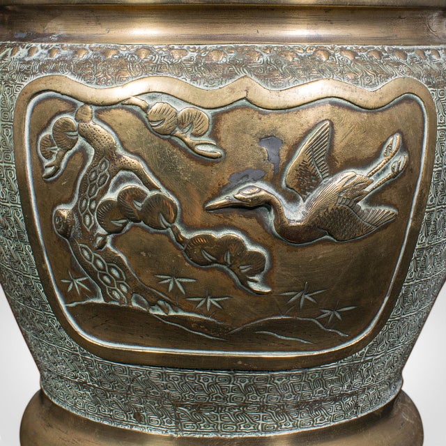Bronze Antique Edo Period Decorative Planter, Japanese, Bronze, Jardiniere, Victorian For Sale - Image 8 of 10