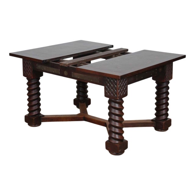 Oak Dining Table, Breton, 1940s For Sale