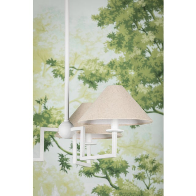 2020s Mitzi Gladwyne 29.5 in. 3 Light Chandelier in Texture White Finish For Sale - Image 5 of 7