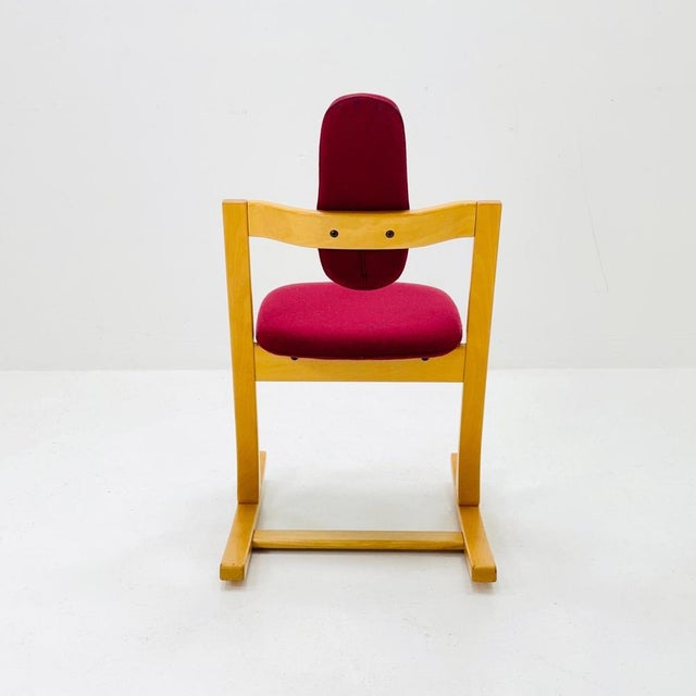 Vintage Teak Pendulum Balance Chair by Peter Opsvik for Stokke, Norway, 1980s For Sale - Image 4 of 11