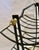 Mid-Century Modern Mid 20th Century Magazine Rack or Bath Towel Holder Black Wrought Iron With Brass Accents For Sale - Image 3 of 3