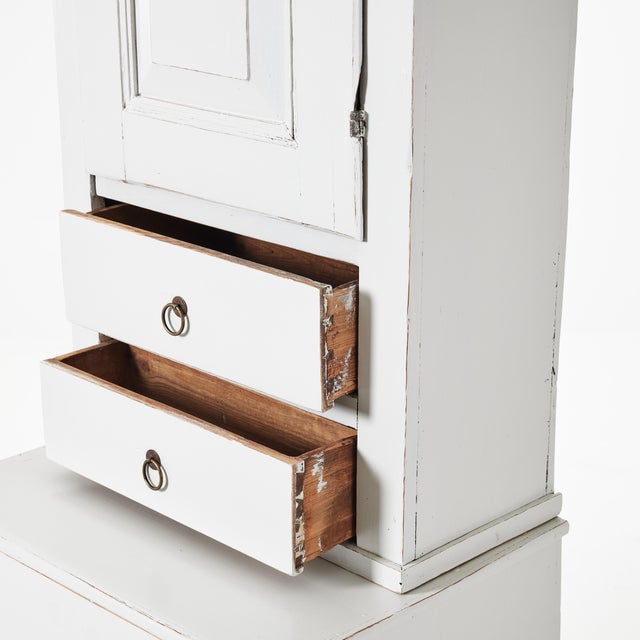 Gustavian (Swedish) Narrow Wood Cabinet, 1860s For Sale - Image 3 of 6