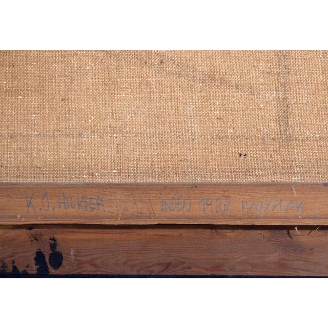 Antique Oil on Canvas by Knud Ove Hilkier, 1900s For Sale - Image 7 of 8