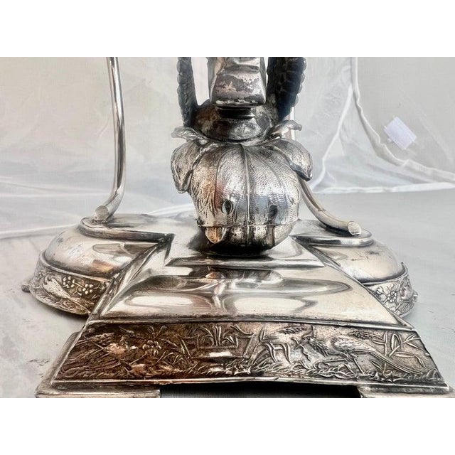 Early 20th Century Ornate Wilcox Silver Plate Serving Dish, Late Victorian, Angels, Usa For Sale - Image 13 of 15
