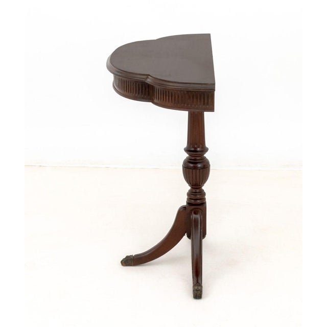 Neoclassical Style Mahogany Demilune Table For Sale In New York - Image 6 of 7