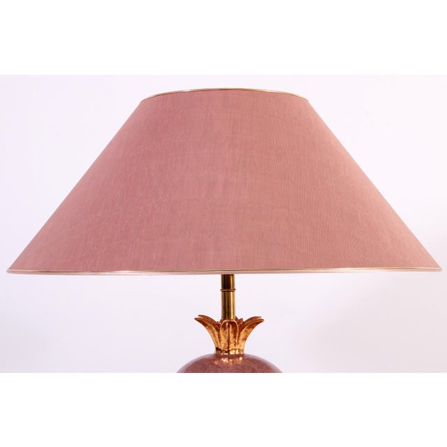Large Vintage Italian Porcelain Lamp with Gold Detail, 1970s For Sale - Image 11 of 18