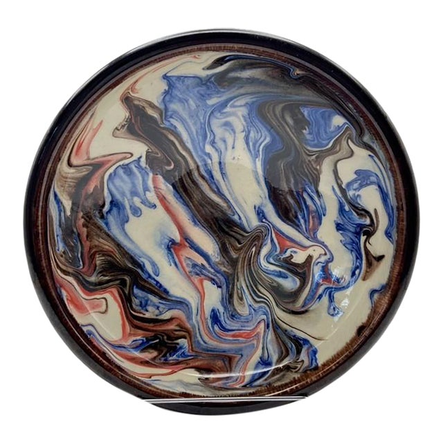 Aparicio Ceramics (Ceràmiques Aparicio) Catalonian Swirl Glaze Bowl, Spain For Sale
