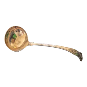 Early 20th Century Antique Kings Pattern Large Ladle With Makers Mark