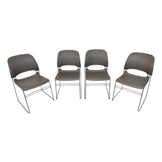 Modern Herman Miller Limerick Stacking Chairs - Set of 4 For Sale