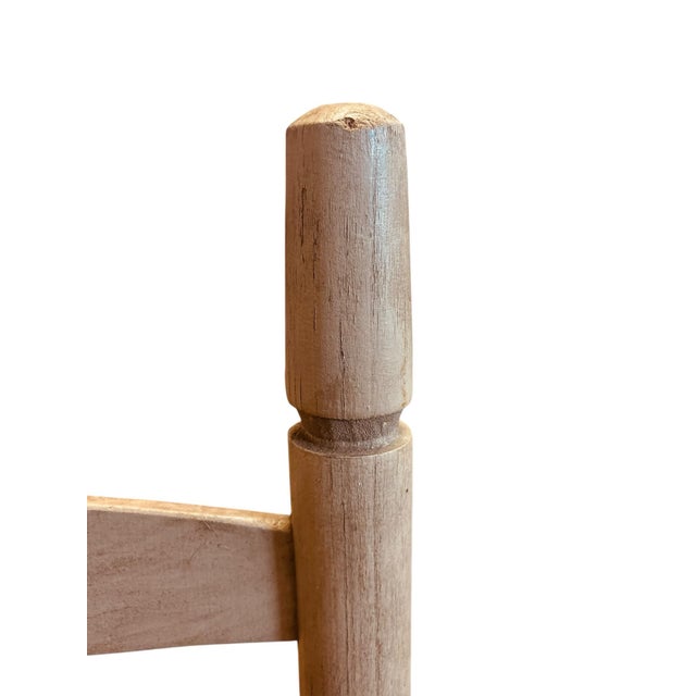 Late 20th Century Handcrafted Hickory Ladder Back Rocking Chair For Sale - Image 11 of 11