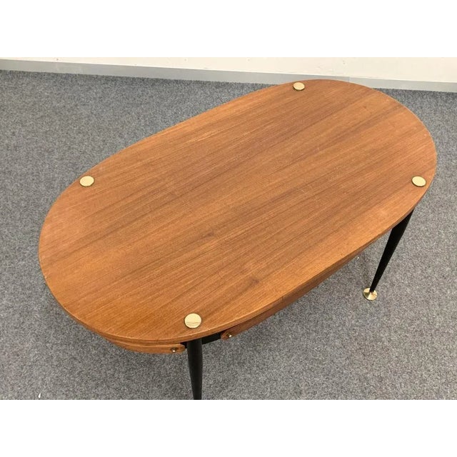 Mid-Century Italian Iron & Teak Wood Coffee Table by Silvio Cavatorta, 1950s For Sale - Image 10 of 18