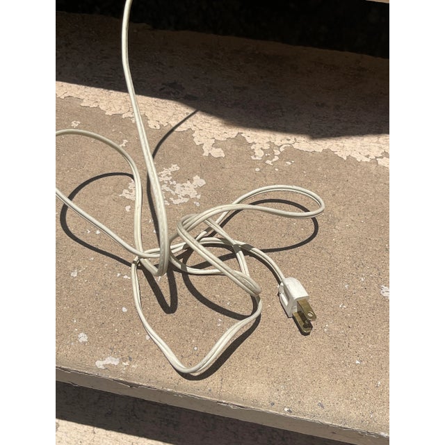 Chrome Vintage Mid Century Smoke Plexiglass Walnut Chrome Table Lamp For Sale - Image 8 of 10