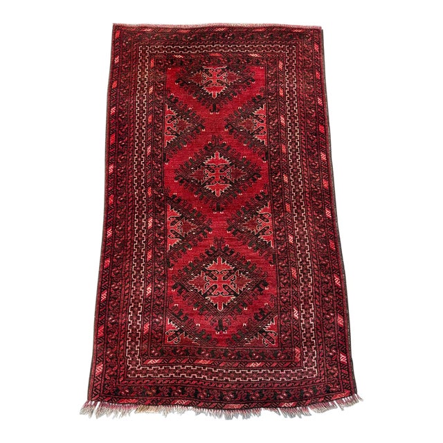 Vintage Afghan Tribal Rug 4x6 For Sale