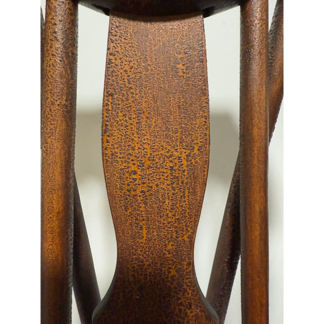 Early 20th Century Antique Brace Back Windsor Chair With Grooved Seat For Sale - Image 12 of 12