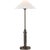 Modern J. Randall Powers by Visual Comfort Signature Hargett Buffet Lamp in Bronze with Linen Shade For Sale - Image 3 of 3