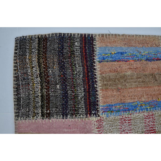 1960s Anatolian Tribal Oushak Kilim Rug For Sale - Image 9 of 10