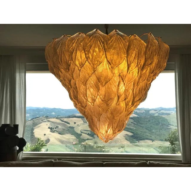 Italian Modern Murano Glass Polar Chandeliers, 1970s, Set of 2 For Sale - Image 3 of 18