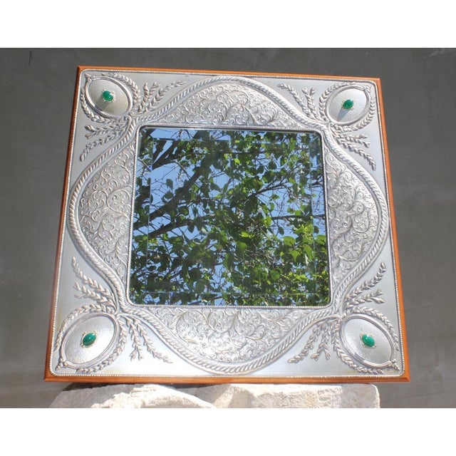 Italian Sterling Silver Table Top Mirror by Castellani For Sale - Image 9 of 18